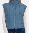 Zenana Denim Dreamin' Vest In Blue In Blue