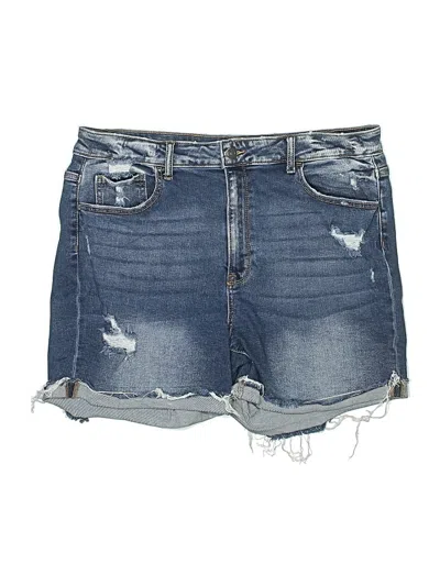 Pre-owned Zenana Denim Shorts In Blue