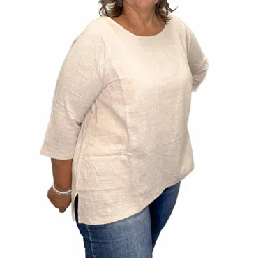 Zenana Drift Pocket Top In Sand Beige In Neutral