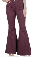 Zenana Eggplant Bell Bottom In Beige