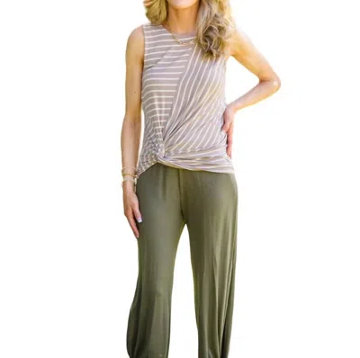 Zenana Ella Striped Tank In Multi