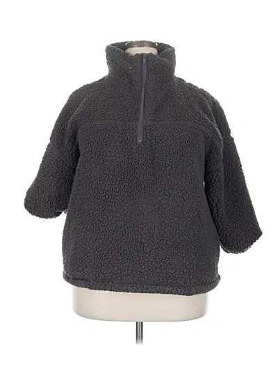 Pre-owned Zenana Fleece Jacket In Gray