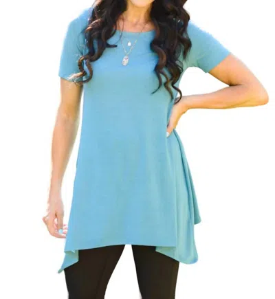 Zenana Fresh Feels Top In Teal In Blue