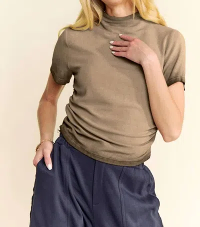 Zenana Gradient Goodie Top In Mocha In Brown