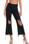 Zenana High Waist Flare Jeans In Black In Black