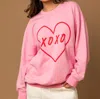 Zenana I'll Be Loving You Xoxo Oversized Sweater In Pink