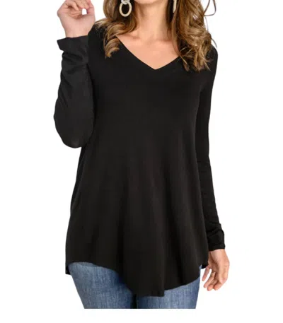 Zenana It's Your Move Long Sleeve Top In Black