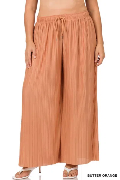 Zenana Jet Setter Curvy Pant In Cinnamon In Brown