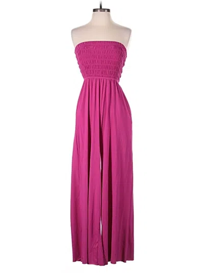 Pre-owned Zenana Jumpsuit In Pink