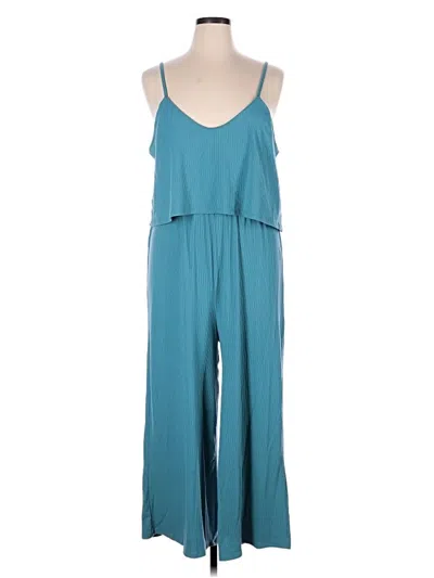 Pre-owned Zenana Jumpsuit In Teal