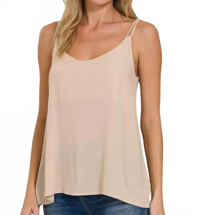 Zenana Kemma Sleeveless Top In Beige In Neutral