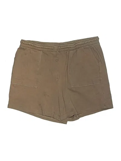 Pre-owned Zenana Khaki Shorts In Brown