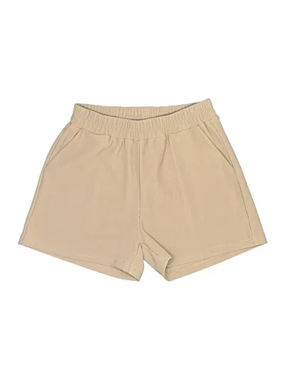 Pre-owned Zenana Khaki Shorts In Tan