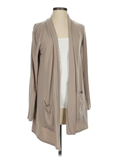Pre-owned Zenana Kimono In Tan