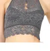 Zenana Lace Bralette In Gray In Grey
