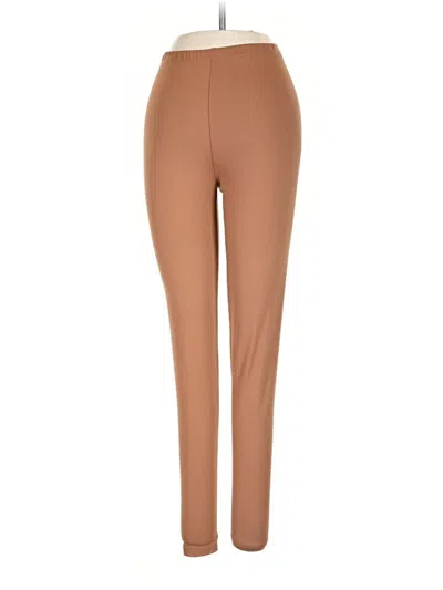 Pre-owned Zenana Leggings In Brown