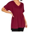 Zenana Let The Days Pass By Top In Burgundy In White