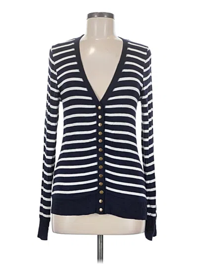 Pre-owned Zenana Long Sleeve Top Blue Plunge Neckline Tops