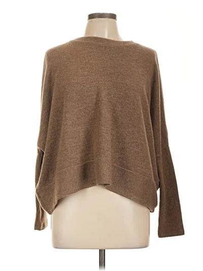 Pre-owned Zenana Long Sleeve Top Brown Cowl Neck Tops