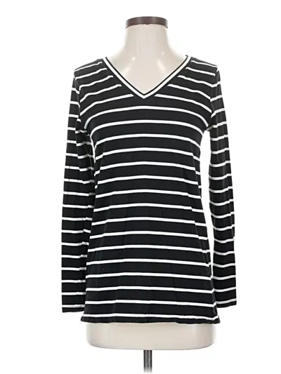 Pre-owned Zenana Long Sleeve T-shirt In Black