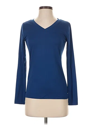 Pre-owned Zenana Long Sleeve T-shirt In Blue