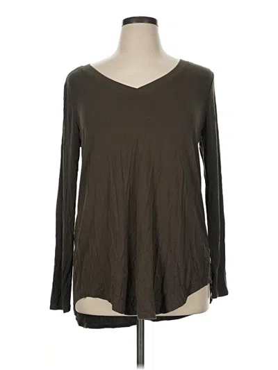 Pre-owned Zenana Long Sleeve T-shirt In Brown