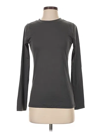 Pre-owned Zenana Long Sleeve T-shirt In Gray