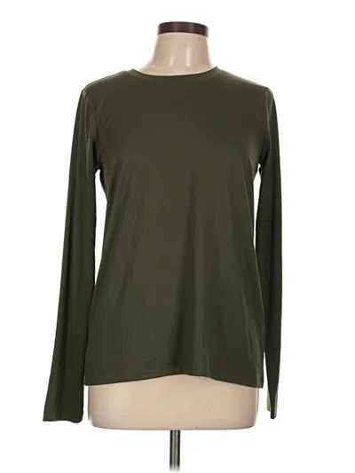 Pre-owned Zenana Long Sleeve T-shirt In Green