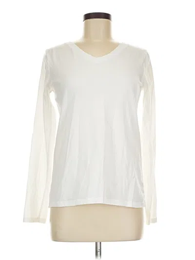 Pre-owned Zenana Long Sleeve T-shirt In Ivory