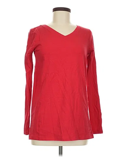 Pre-owned Zenana Long Sleeve T-shirt In Red