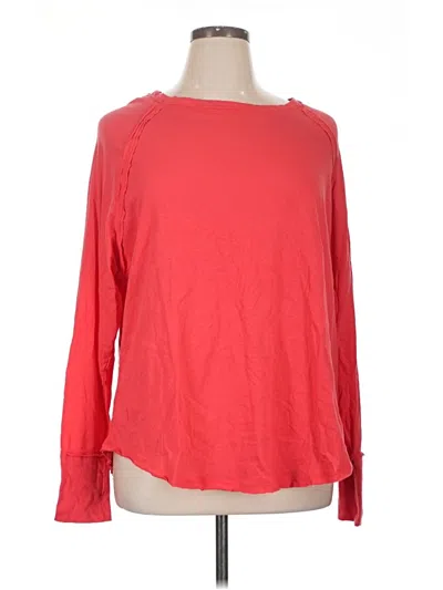 Pre-owned Zenana Long Sleeve T-shirt In Red