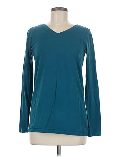 Pre-owned Zenana Long Sleeve T-shirt In Teal