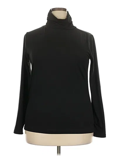 Pre-owned Zenana Long Sleeve Turtleneck In Black