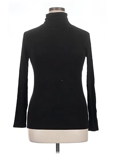Pre-owned Zenana Long Sleeve Turtleneck In Black