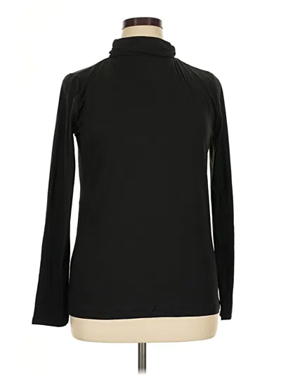 Pre-owned Zenana Long Sleeve Turtleneck In Black