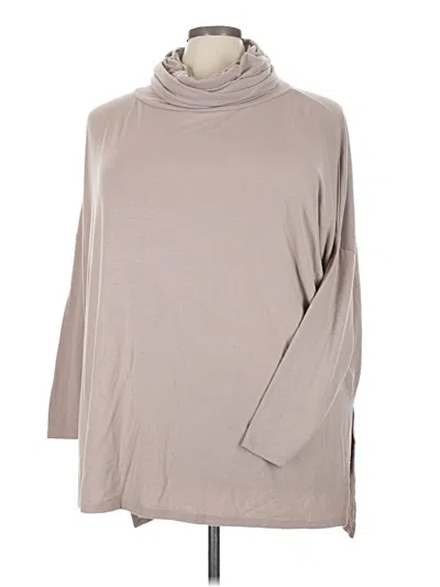 Pre-owned Zenana Long Sleeve Turtleneck In Brown