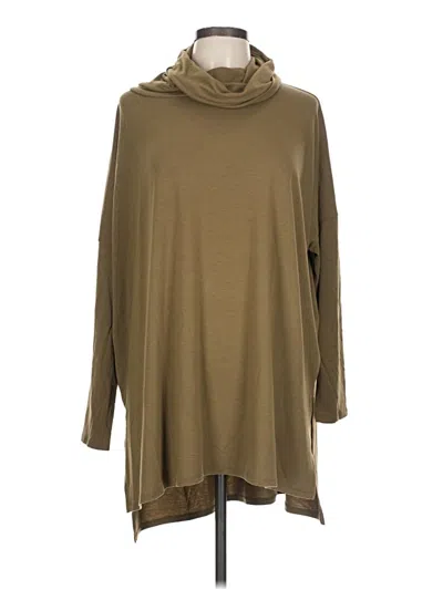 Pre-owned Zenana Long Sleeve Turtleneck In Brown