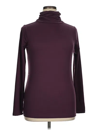 Pre-owned Zenana Long Sleeve Turtleneck In Burgundy