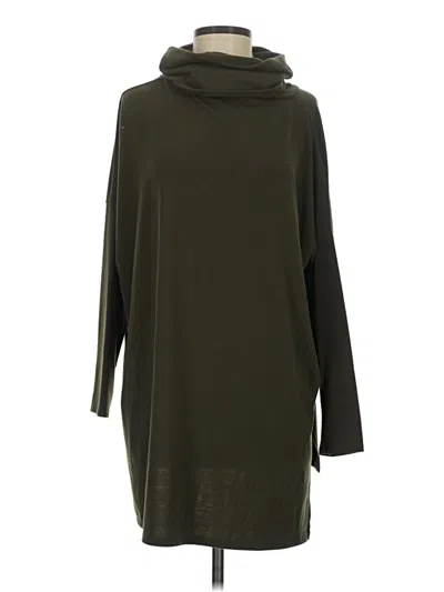 Pre-owned Zenana Long Sleeve Turtleneck In Green