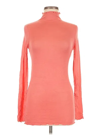 Pre-owned Zenana Long Sleeve Turtleneck In Orange