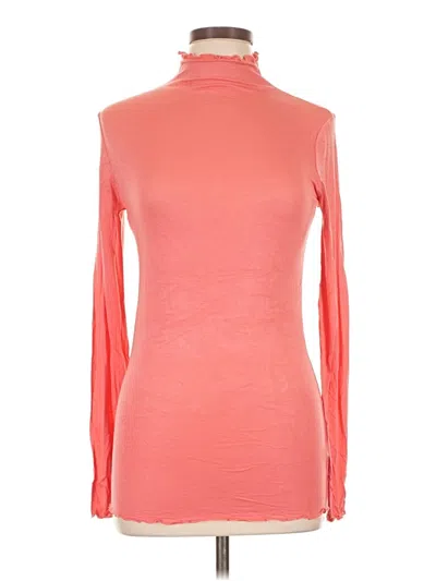 Pre-owned Zenana Long Sleeve Turtleneck In Orange
