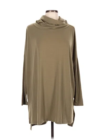 Pre-owned Zenana Long Sleeve Turtleneck In Tan