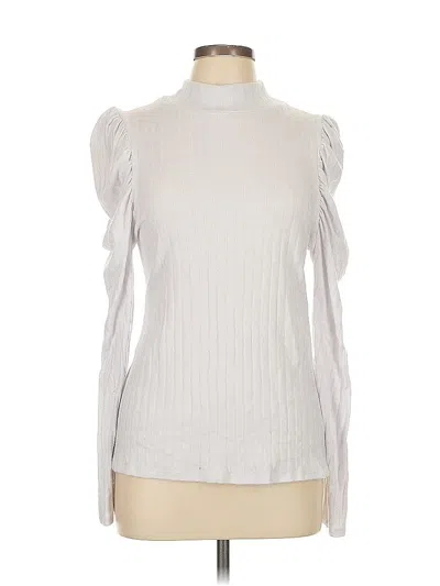 Pre-owned Zenana Long Sleeve Turtleneck In White