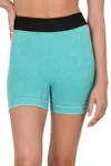 Zenana Not Your Basic Seamless Short In Ice Blue In Blue