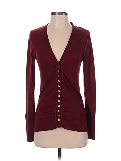 Pre-owned Zenana Outfitters Cardigan Sweater In Burgundy