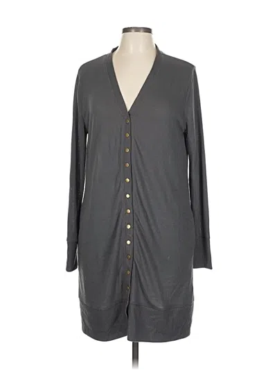 Pre-owned Zenana Outfitters Cardigan Sweater In Gray
