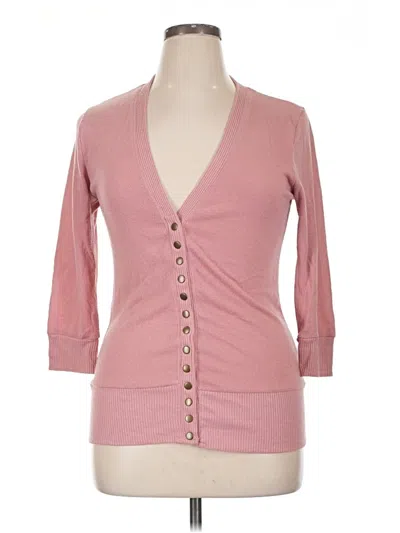 Pre-owned Zenana Outfitters Cardigan Sweater In Pink