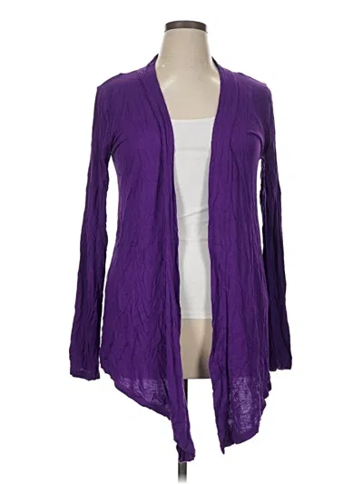 Pre-owned Zenana Outfitters Cardigan Sweater In Purple