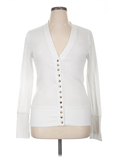 Pre-owned Zenana Outfitters Cardigan Sweater In White