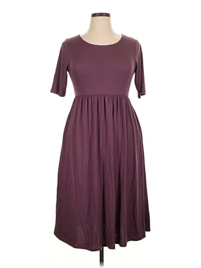 Pre-owned Zenana Outfitters Casual Dress In Burgundy